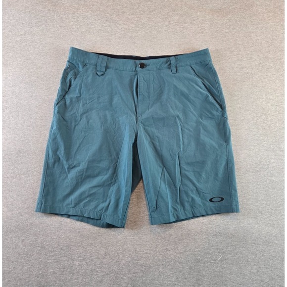 Oakley Take Pro 3.0 Shorts Mens 36 Teal Green Golf Performance Stretch 9" Inseam - Picture 1 of 13